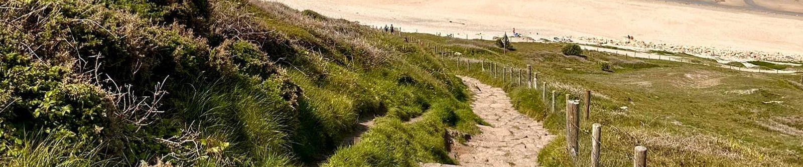 Trail leading down to Gwynver Beach