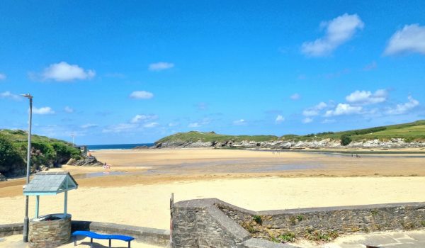 View of Porth beach from The Beach House