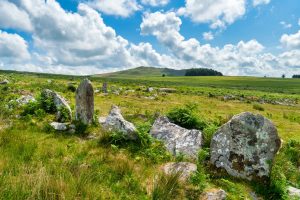 Bronze Age settlement with Brown Willy Tor in the background