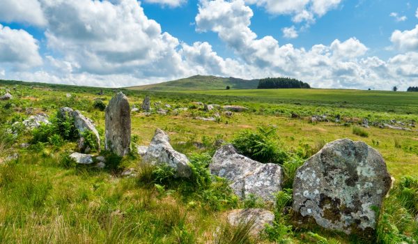 Bronze Age settlement with Brown Willy Tor in the background